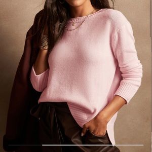 Banana Republic Blush Pink Crew Neck Sweater